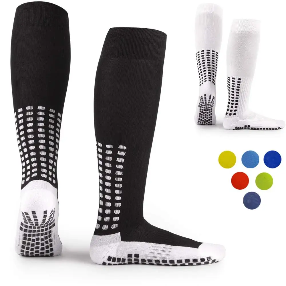 

Profession Soccer Men Knee Non Slip Basketball Hockey Sports Grip Socks Thickened Towel Bottom Sweat-absorbing FootballSocks