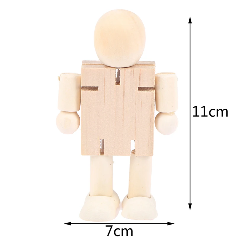 1PC Wooden Manikin Man Figures Model Painting Artist Drawing Sketch Mannequin DIY 7*3.5*11cm