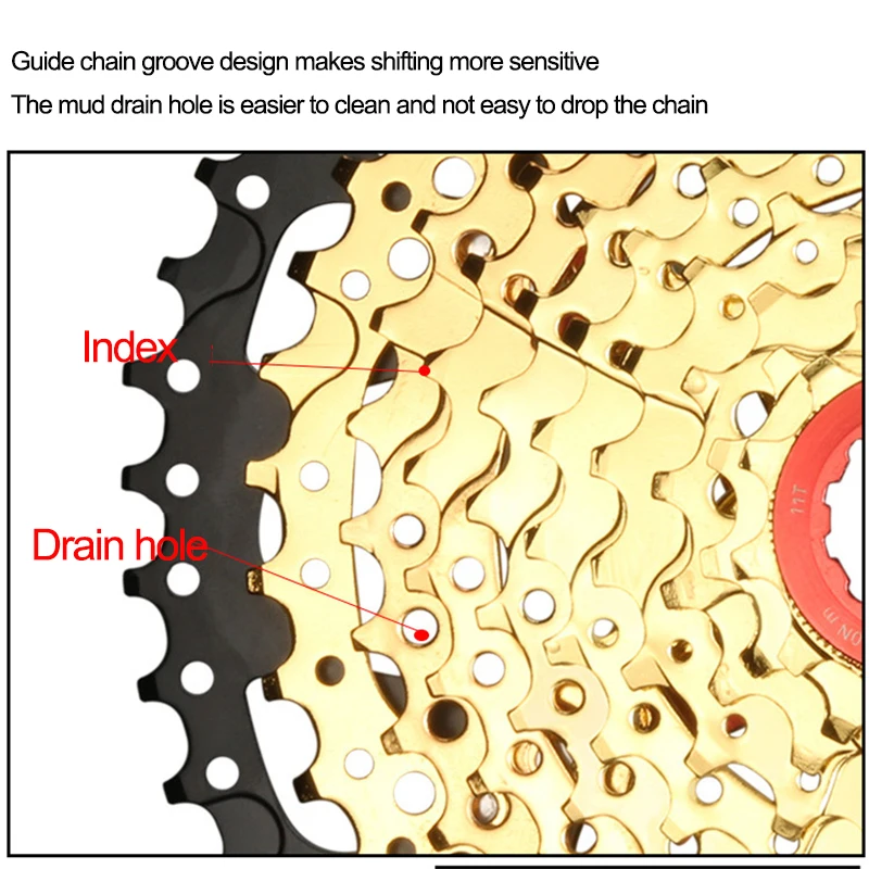 BOLANY 9/10/11 Speed Bicycle Freewheel Sprocket 11-32/42/46/50T Mountain Bike Cassette Flywheel 9V 10V 11V Mtb Cassette