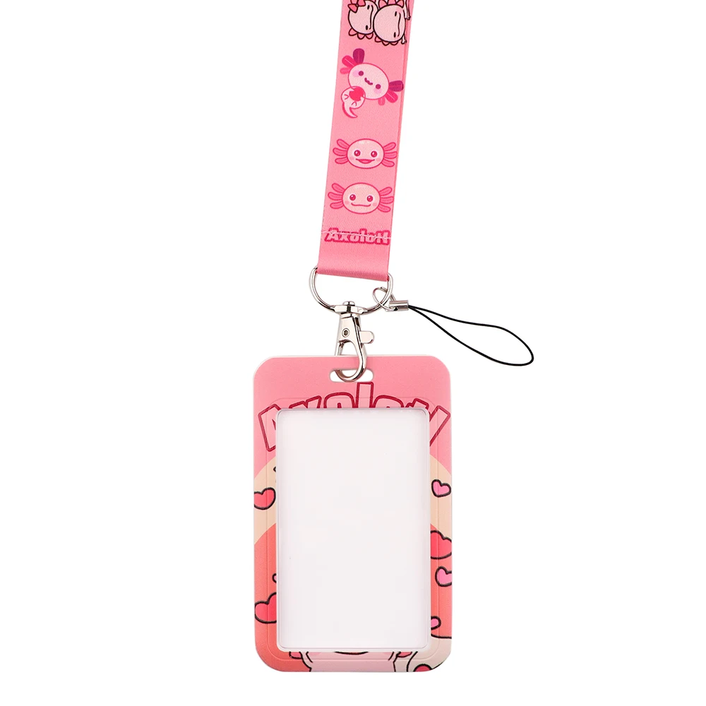 LB2133 Axolotl Cartoon Neck Strap Lanyards for Key ID Card Gym Cell Phone Strap USB Badge Holder Rope Pendant Key Chain Gift