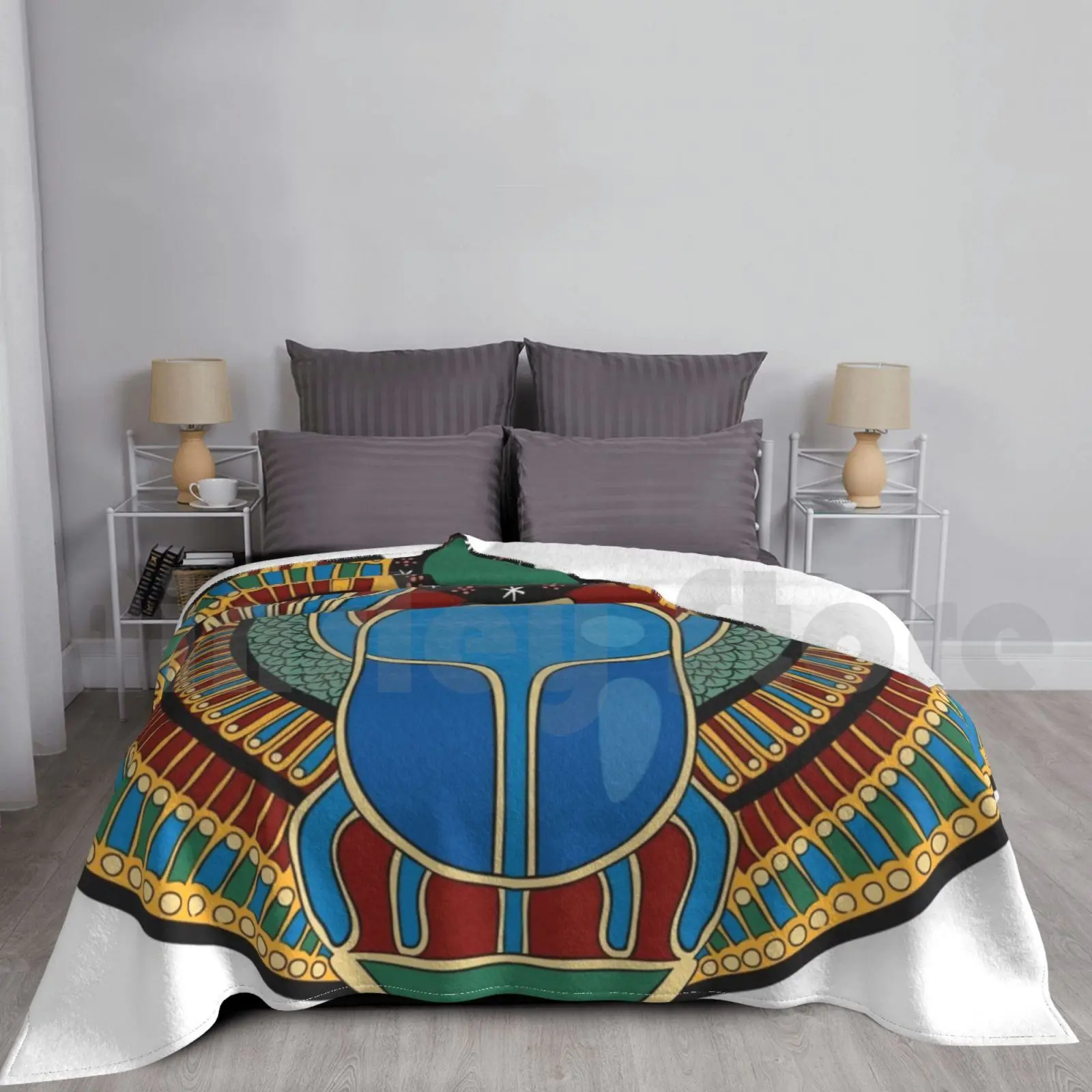 Scarab Beetle Symbol Blanket For Sofa Bed Travel Egypt Egypt Flag Egyptian Designs Egyptian Egyptian For Sale