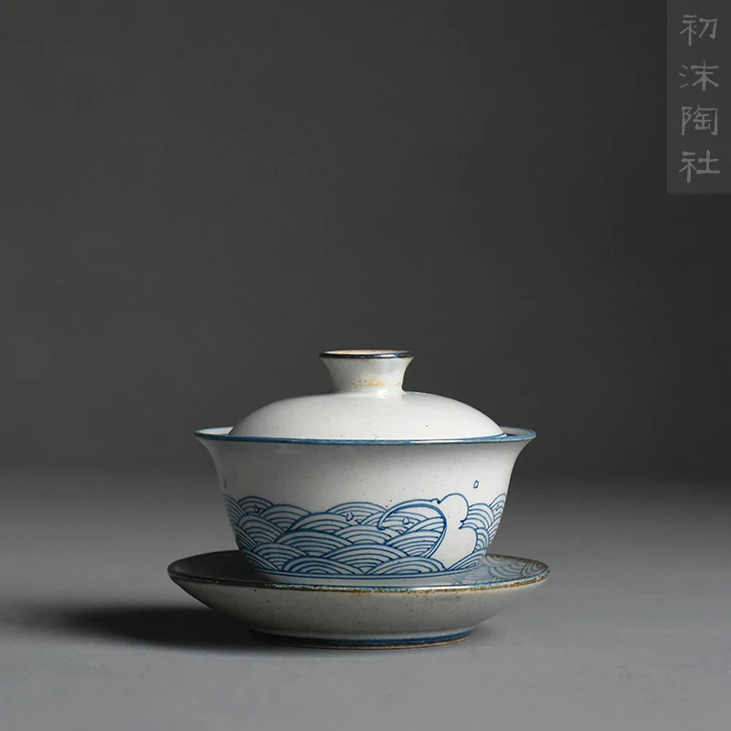 ★the beginning of the jingdezhen ceramic tureen clay only three tureen coarse pottery hand-painted porcelain tea tureen