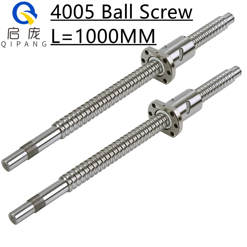 

DFU 4005 Double Ballscrew length 1000mm DSG20H ballnut Ball screw End Support coupling for cnc parts