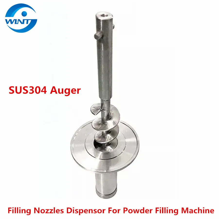 Accessories Parts of The Auger Powder Filling Machine SUS304,Screw Rod Dispenser Of Powder Filler From 5-5000g Filling Nozzle