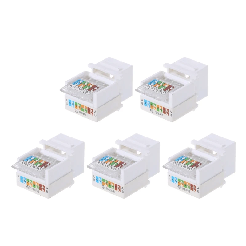 5Pcs CAT5E UTP เครือข่ายโมดูลเครื่องมือฟรี RJ45สายเชื่อมต่ออะแดปเตอร์สำหรับ AMP O21 20 Dropshipping