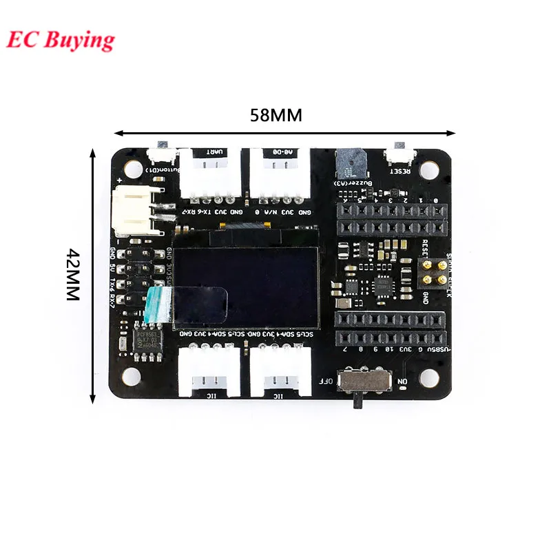 Seeeduino XIAO Development Board Expansion Module for Arduino IOT Grove IIC I2C UART Interface with OLED Screen Power Charging