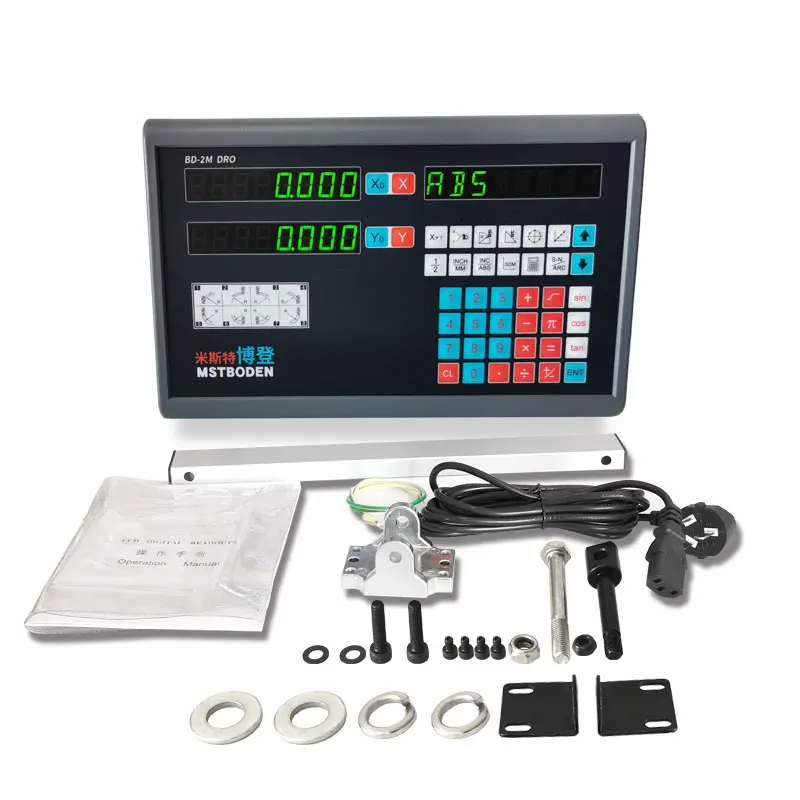 Imagem -04 - Máquina de Fresagem de Torno de Dois e Três Eixos Lcd Cnc Balança Linear Tela Digital Eletrônica Tamanho Óptico