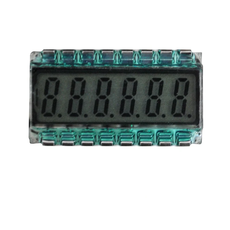 16PIN TN Dodatni 6-cyfrowy segmentowy panel LCD 3,3 V bez podświetlenia Cyfrowy wyświetlacz lampowy