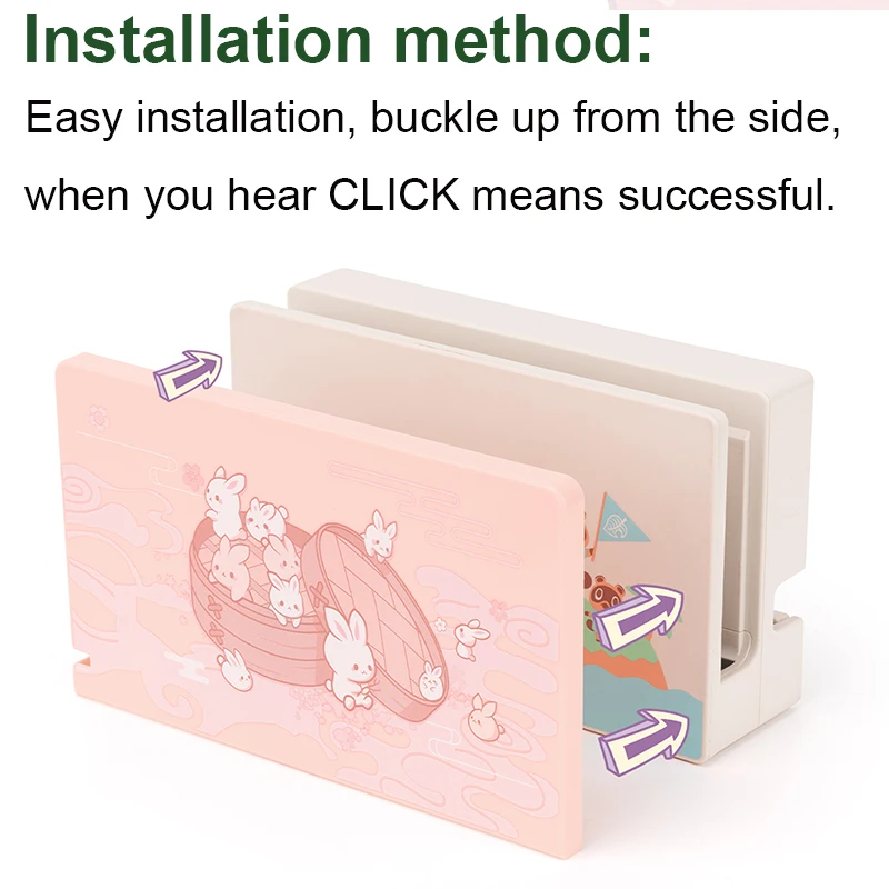 Милый чехол для док-станции Nintendo Switch, защитные аксессуары из твердого пластика с защитой от царапин для док-станции Nintendo Switch