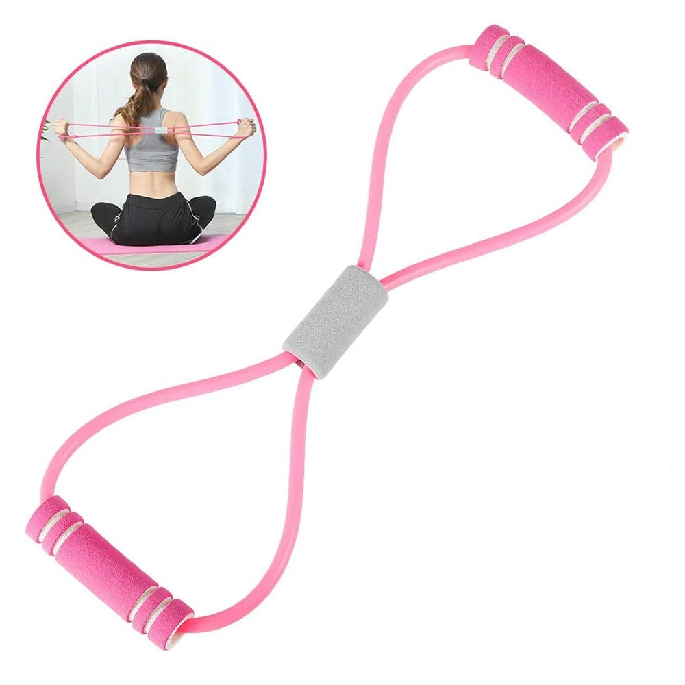 

2 Pcs/SetElastic Fitness Resistance Bands, 8 Word, Chest Developer, Home Equipment, Yoga Rubber Bands for Muscle Training