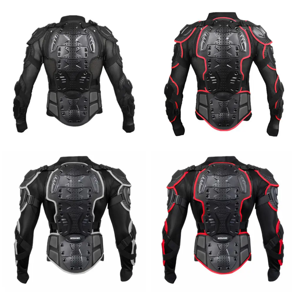 WOSAWE Sports Motorcycle Armor Protector Jacket Body Support Bandage Motocross Guard Brace Protective Gears Chest Ski Protection