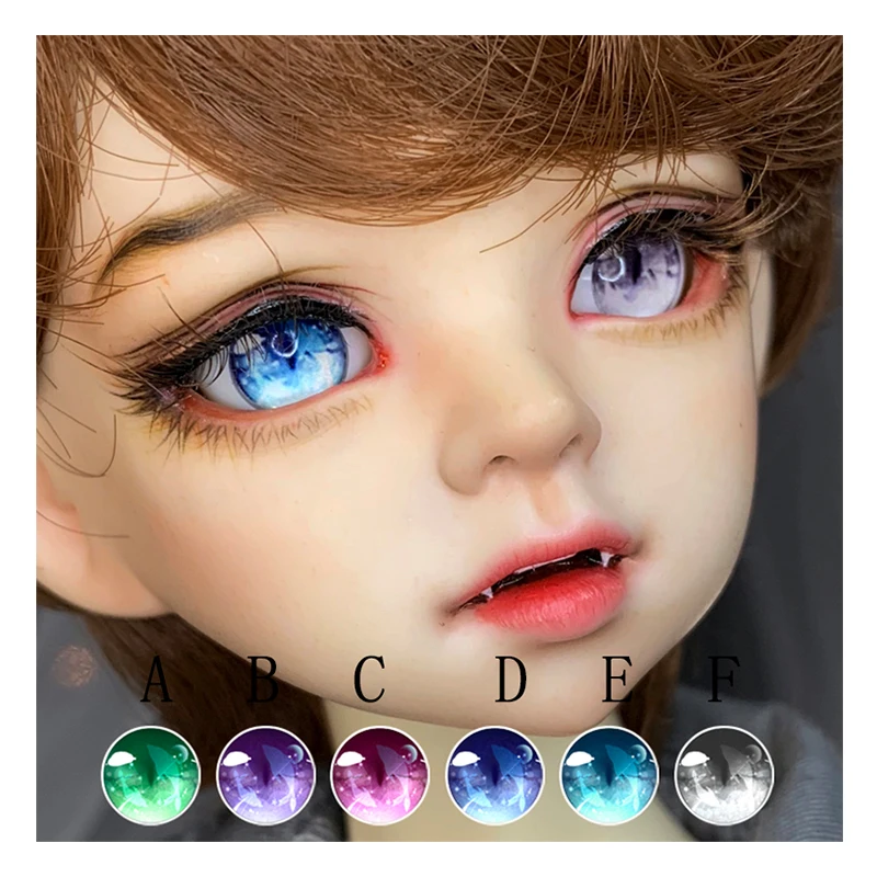 

BJD eyes 10mm-14mm-18mm-24mm eyes cartoon eyes for 1/8 1/6 1/4 1/3 BJD DD doll accessories doll eyes with metal effect