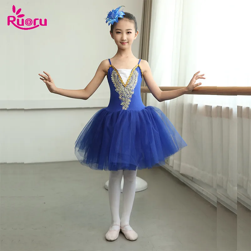 Ruoru Ballet Dress Skirt Competition Tutu Adult Girls Kids Ballet Tutu Costume Ballerina Dress Kids Women Pancake Tutu Dance