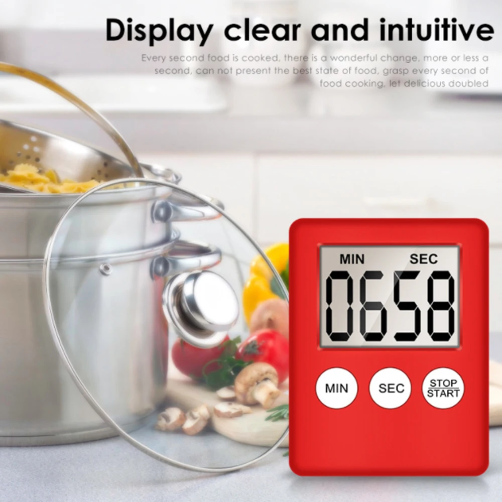 Ultra-thin Digital Kitchen Timer With Magnetic Rear LCD Display Can Display Minute Countdown Reminder  Accessorie High Quality