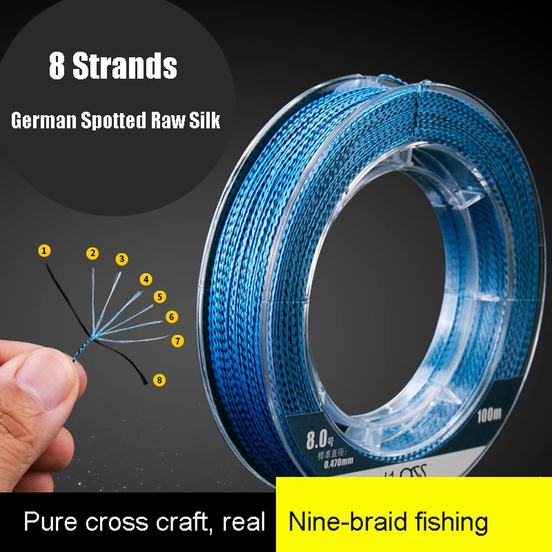 Kwdiss 8 Braided Fishing Line Bionic Speckled Sea 500M 10-100lb Japan PE Braid Line For Ocean Rock Fishing Carp Fishing Wire