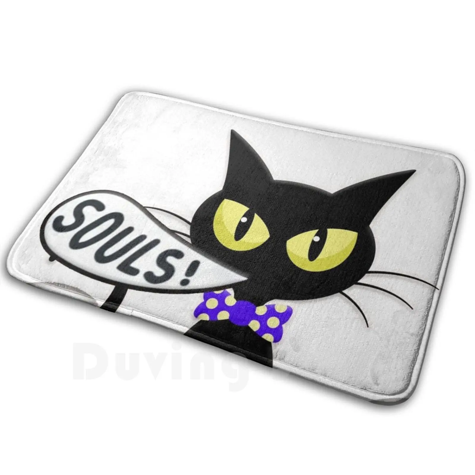 القط حصلت على روحك السجاد حصيرة البساط وسادة لينة عدم الانزلاق القط مضحك القط الجمجمة عظمتين المتقاطعتين هالوين القط عاشق عيد ميلاد Scear #1