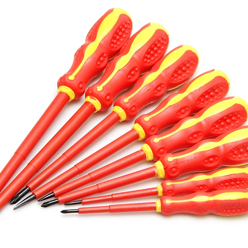 1 Piece 3*75-6*150mm Insulated Screwdriver CR-V Phillips Slotted Screwdrivers Magnetic Screw Bolt Driver Screw-driving Tools