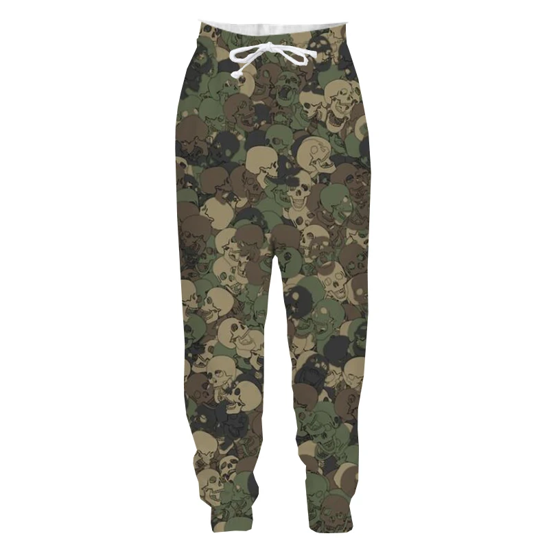 Jumeast Men Women Boy Gril 3D Hunting Skull Camouflage Casual Children Long Pants Sport Pullover Length Sweatpants Kid Trousers