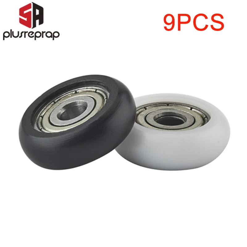 9PCS/12PCS/14PCS 625ZZ POM Bearings Passive Round Roller Wheel with Kossel Nylon Plastic Wheel 5x21.5x7mm for 3D Printer Parts