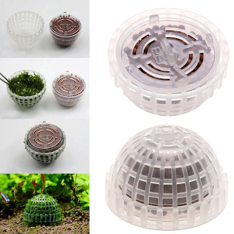 Natural Moss Ball Filter For Aquarium Crystal Red Shrimp House Fish Tank Decor Transparent Landscape Balls Fish Tank Accessories