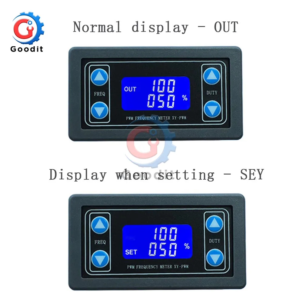 Imagem -03 - Digital Pwm Lcd Signal Generator Frequência de Pulso Onda Quadrada Ajustável Gerador de Função de Sinal Duty Cycle Zk-pp1k 50 Pcs