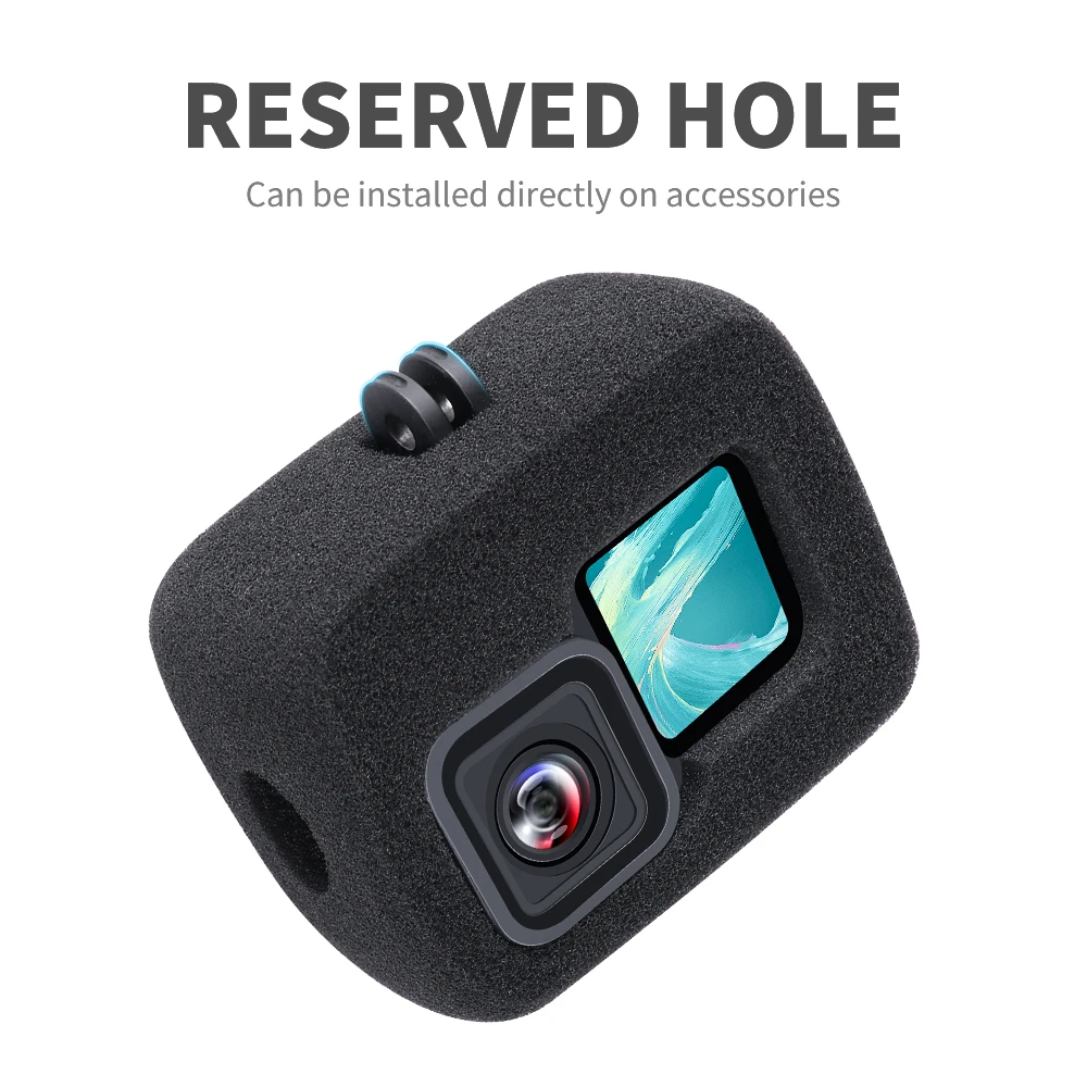 Gopro hero 10 9 블랙 버블 코튼 방풍 쉴드 스포츠 카메라 액세서리 고밀도 폼 go pro 9 보호 케이스.