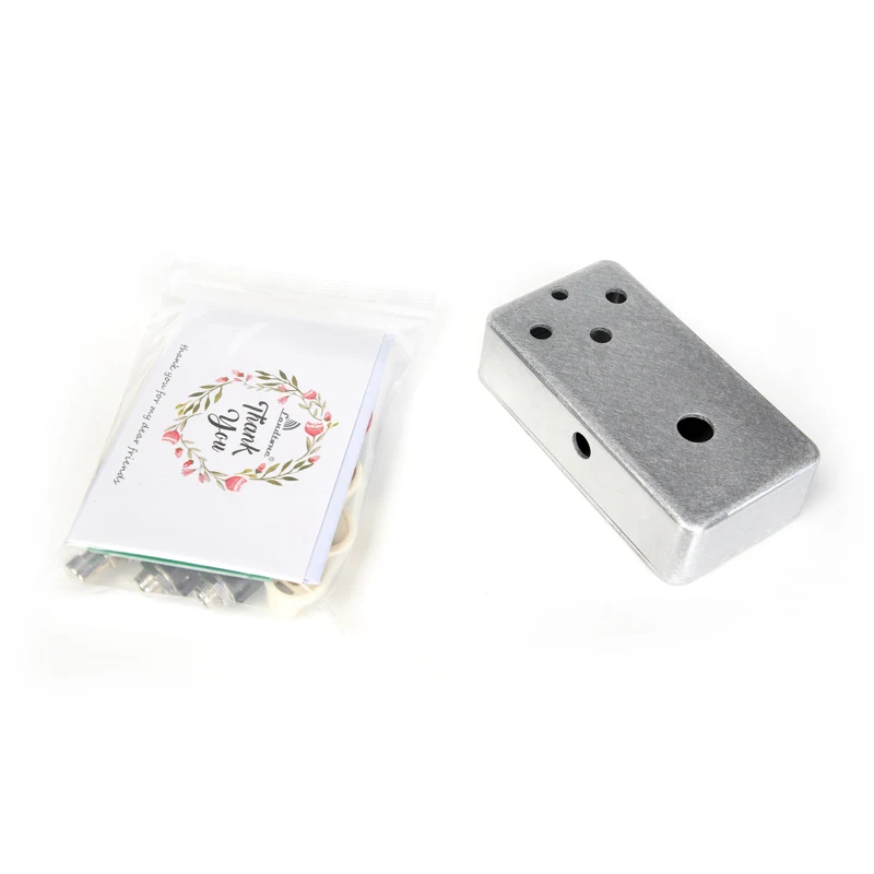 LANDTONE  DIY Fuzz& Distortion Pedal All Kit With 1590B Style Aluminum Box, True Bypass for Bass Guitar