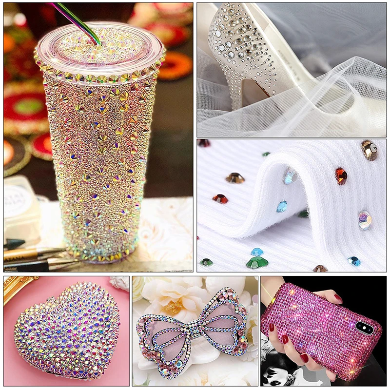 QIAO SS6-SS30 Fluoreszenz-Strasssteine ohne Hotfix, Flache Rückseite für Nägel, DIY-Perlen, Strass-Nageldekorationen, Zubehör – Detail 7