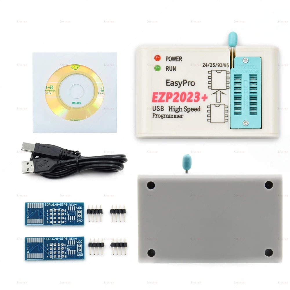 USB SPI 표준 프로그래머, EZP2023, 지지대 24 25 93 95 EEPROM 플래시 바이오스 미니프로 프로그래밍, EZP2019 보다 빠른 CH554T