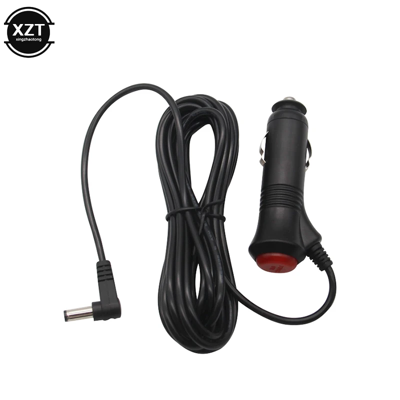 DC 2.1x5.5mm Plug 12V 24V Car Cigarette Lighter Charger Power Cable Cord Lead For Car Monitor / Camera 3M