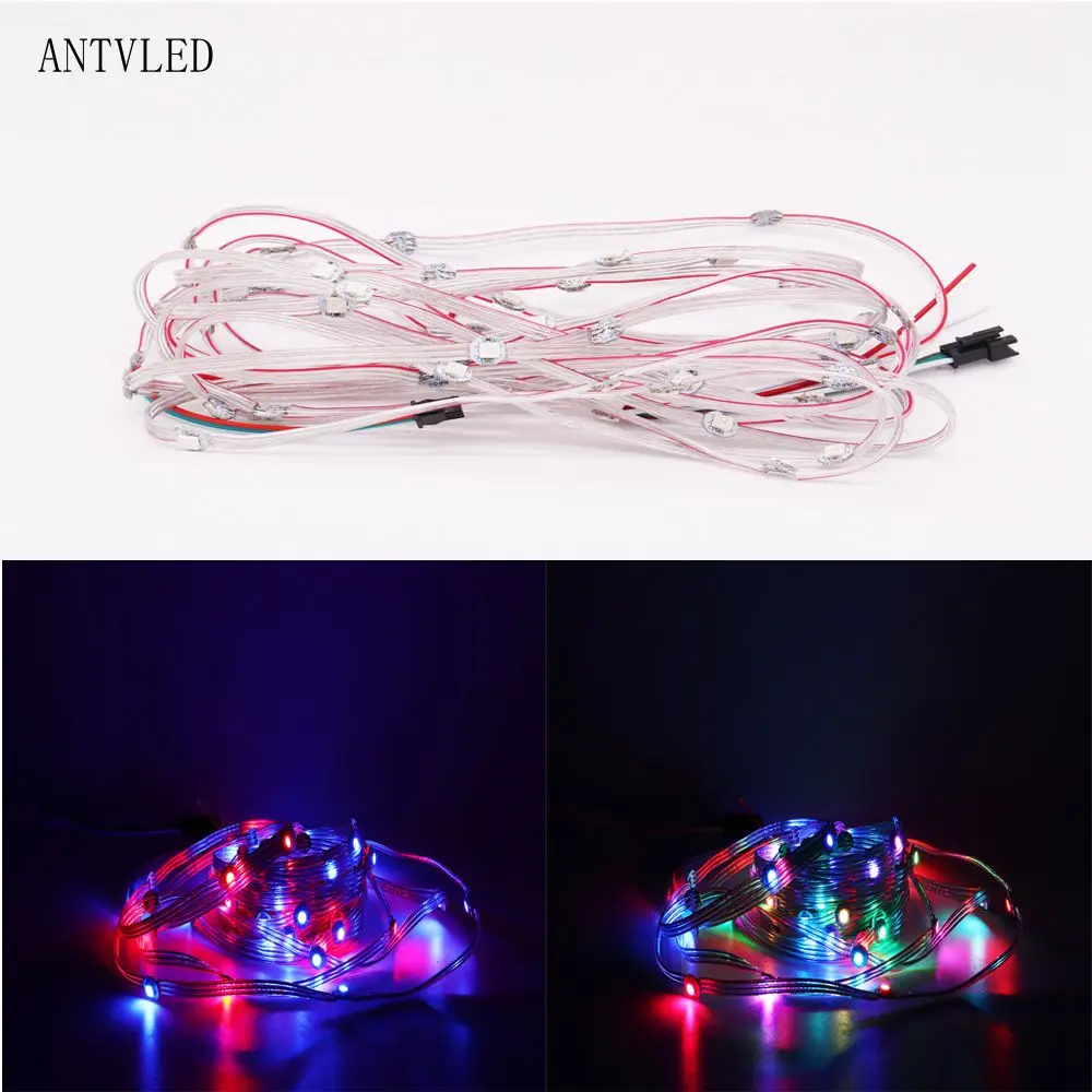 50Leds WS2812B LED precablato RGB Pixel Module String Strip,WS2811 IC 5050SMD indirizzabile individualmente