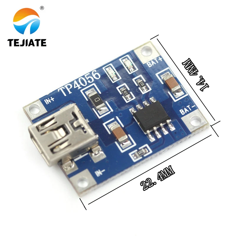 10Pcs MINI Micro USB 5V 1A 18650 TP4056 Lithium Battery Charger Module Charging Board With Protection Dual Functions 1A Li-ion