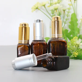 Wholesale 10/20/30ml dropper brown glass pipette bottle with glass dropper essential oil perfume empty bottle samples vial