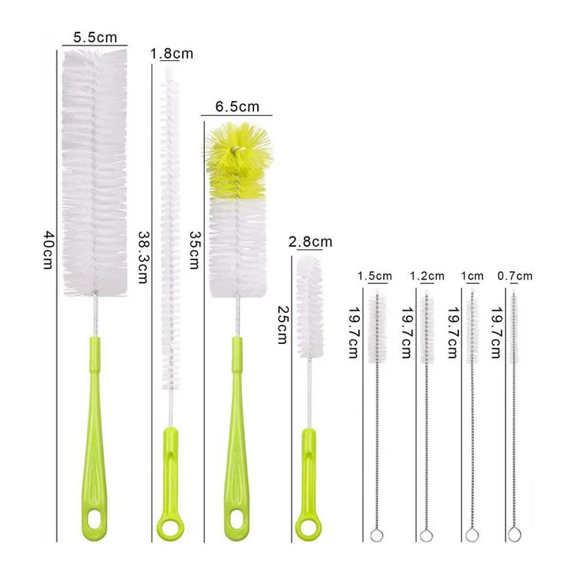 5Pcs Baby Bottle Cleaning Brush set Long Handle Milk Bottle Cup Mug Sponge Washing Clean Brush Cleaner Kitchen Tools