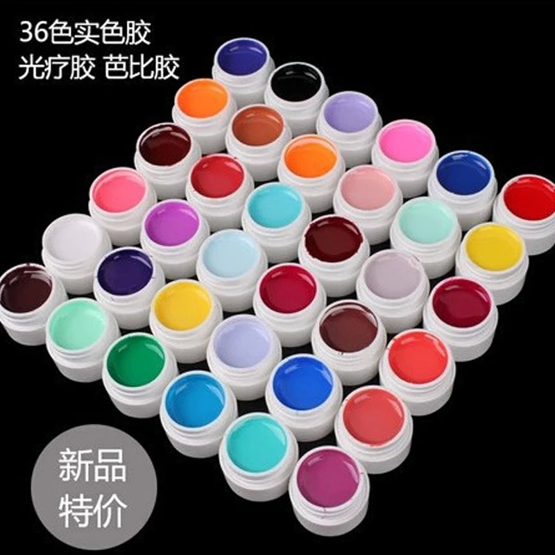 Top Quality 36PCS Nail Art Pure UV Gel  Nail Polish Nail UV color gel set vernis semi permanent  esmaltes permanentes de uv