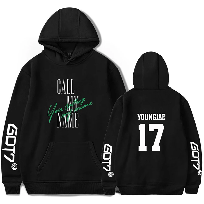 

Got7 YOUNGJAE 17 Kpop Hoodies Sweatshirt Fashion Men Women Hooded Pullover Unisex Long Sleeve Pocket Hoodie Hoody Tops Plus Size