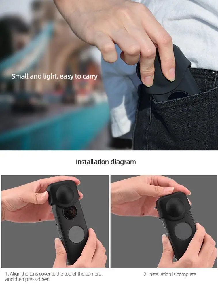 For Insta360 One X2 Silicone Protective Lens Cap Screen Cover for Insta360 One X2 Panoramic Sports Camera Lens Cover Accessories