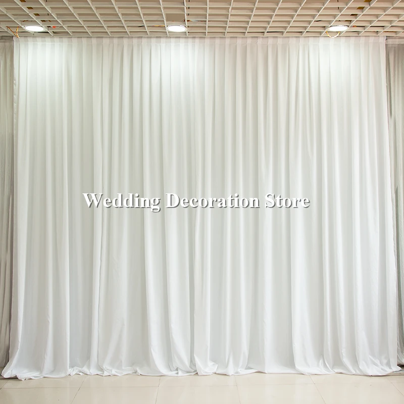 3x3M New Transparent Chiffon Fabric Wedding Backdrop Curtain Panel Stage Background Photo Booth Outdoor Party Drapery Decoration