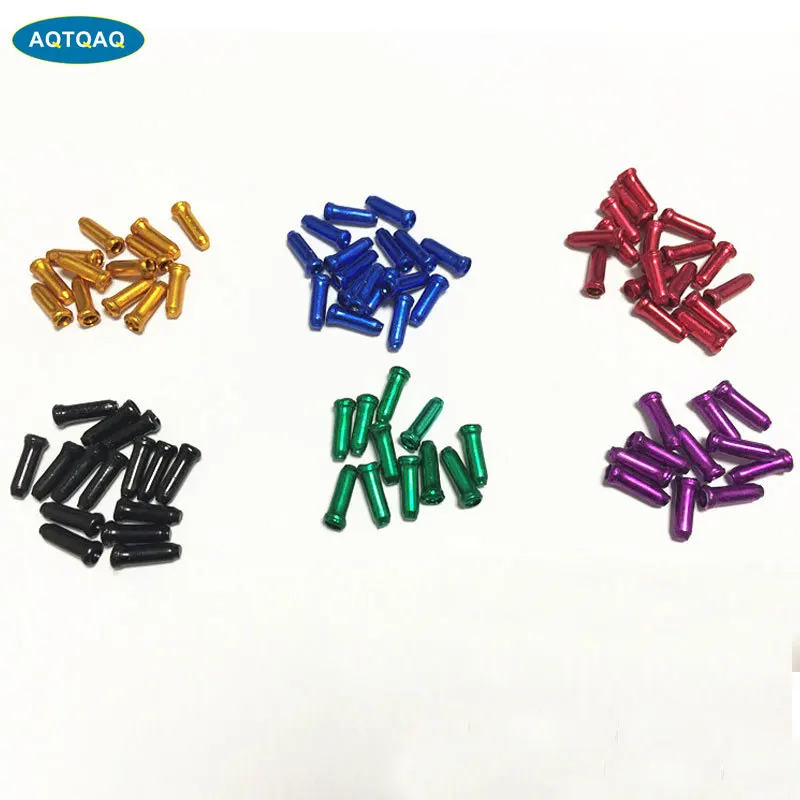 10Pcs/Lot Aluminum Alloy Bike Bicycle Brake Cable Tips Crimps Gear Inner Cable End Caps Wire Ferrules