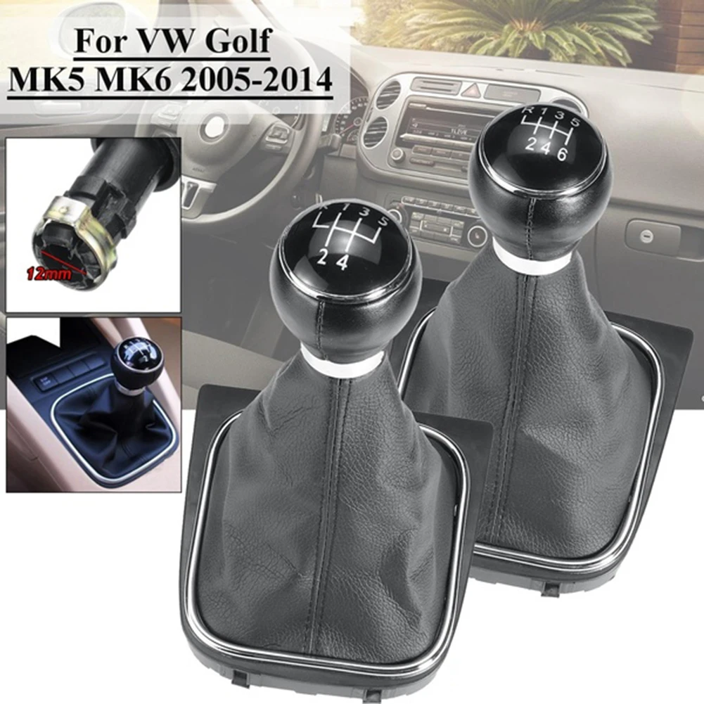 New 5/6 Speed Gear Shift Knob Boot Gaiter Cover for Golf MK5 MK6 2005 2014