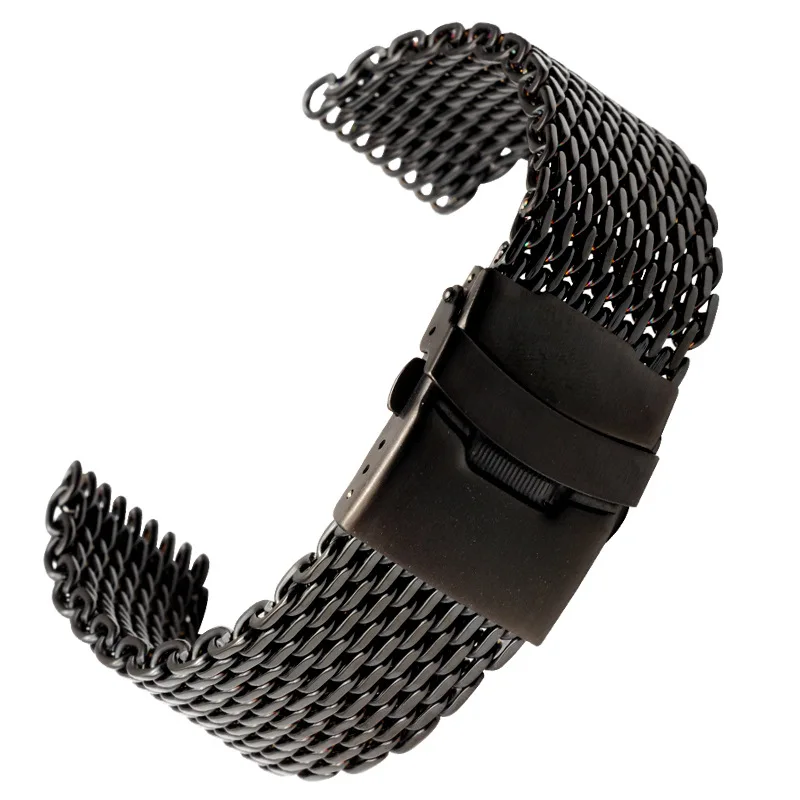 Milanese Shark Mesh wristband For B-reitling S-eiko OMG Watchband18mm 20mm 22mm 24mm Stainless Steel Watch Band Strap Bracelet