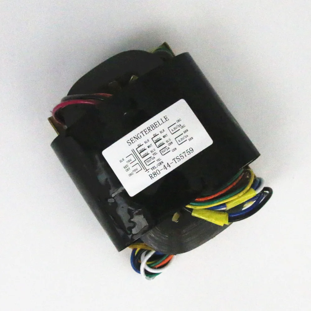 ハイエンドrコアトランス,1個,r80 100w,タイプ100va,プリアンプチューブ用,タイプ選択電圧