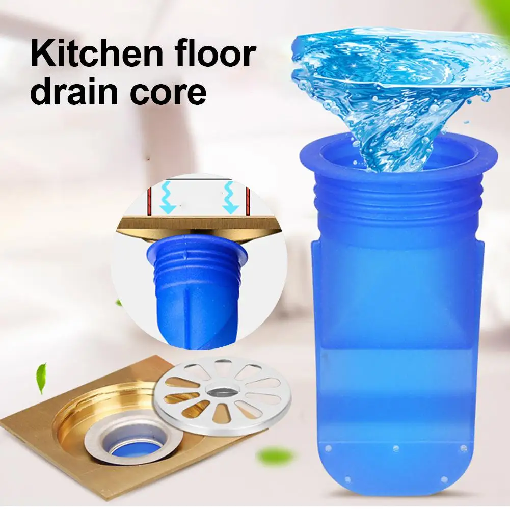 Drain Valve Check Silicone Kitchen Strainer Bathroom Pipe Sewer Drainer Anti-odor Pest Floor Stainless Steel Drain