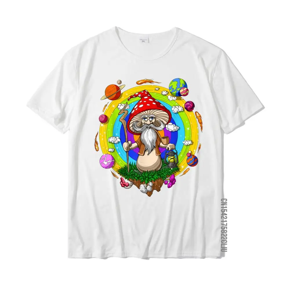 Hippie Mushroom Wizard Fantasy Fungi Psychedelic Festival T-Shirt T Shirt Brand Custom Cotton Men Tees Casual