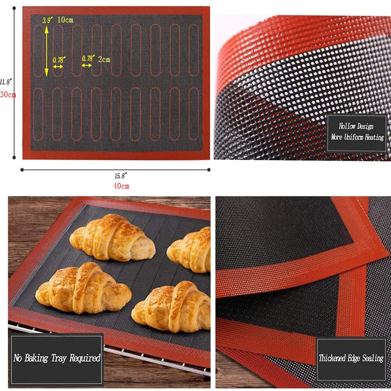 Perforated Silicone Baking Mat Non-Stick High Temperature Resistant Cookie Bread Baking Mat Oven Microwave Kitchen Baking Tools