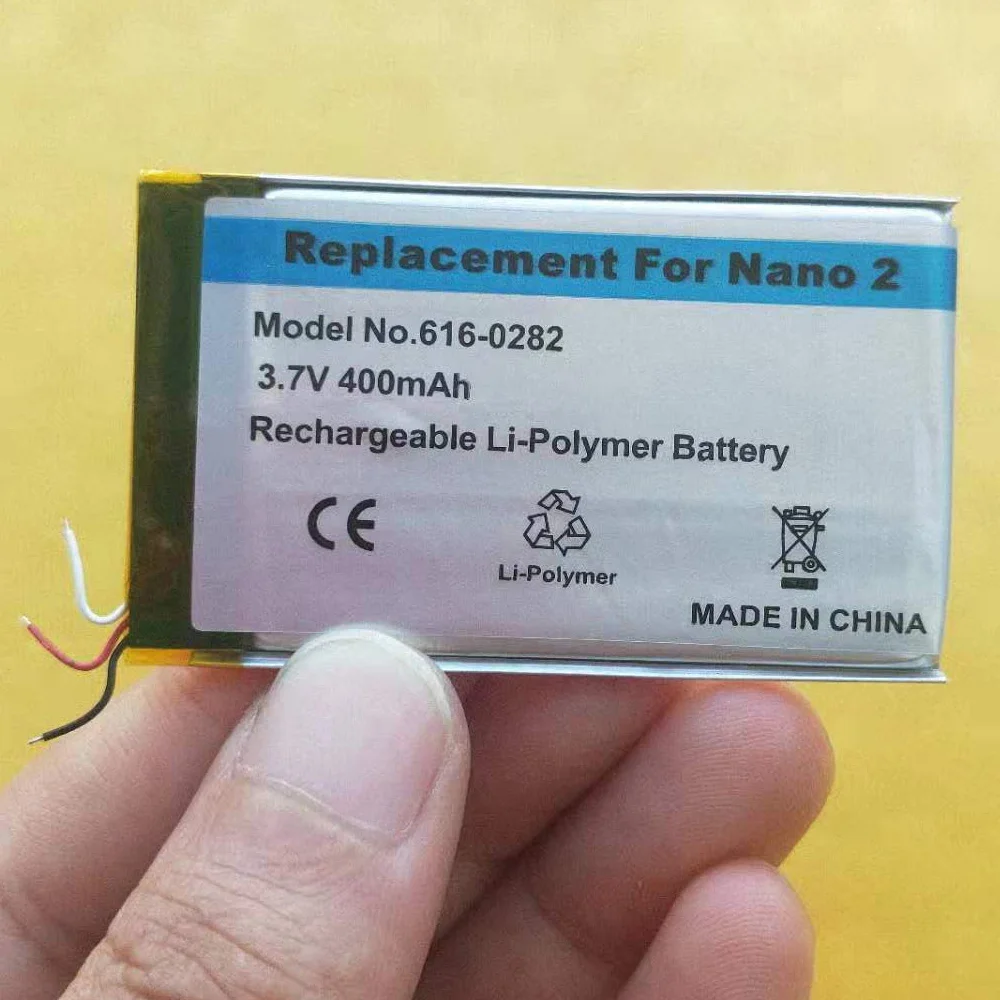 

20pcs/lot Brand New 3.7V Replacement Battery 330mAh Li-ion Battery for iPod Nano 2 2G 2nd Gen MP3