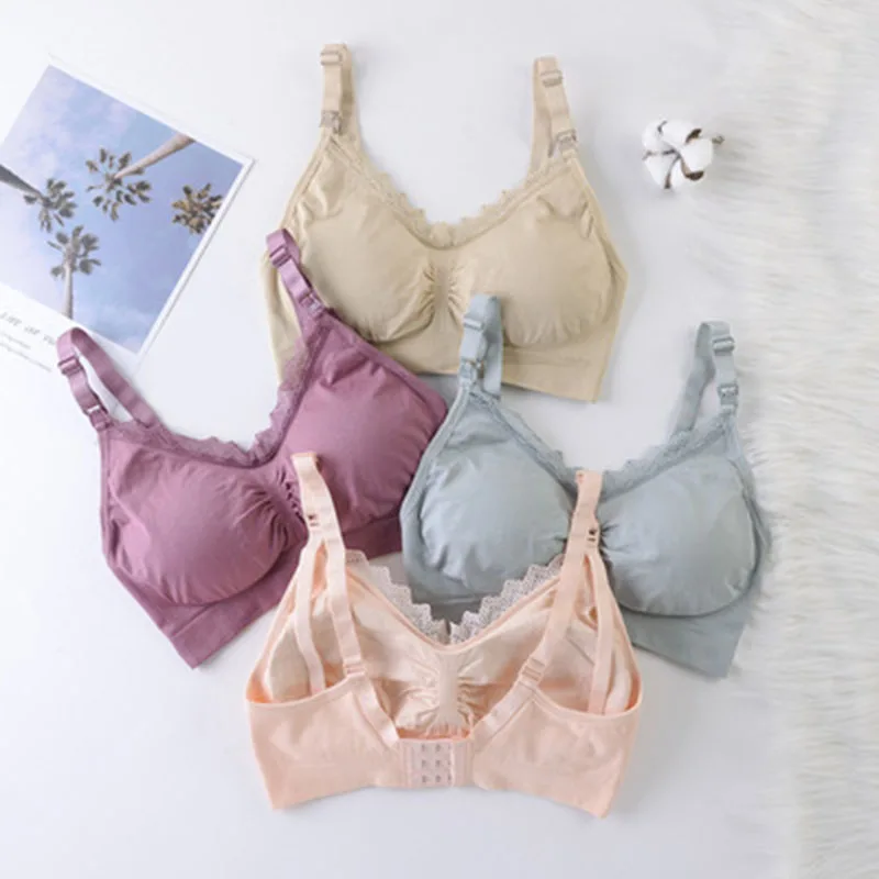 

Pregnant Women Breastfeeding Underwear Anti-Sagging Bra During Pregnancy Comfortable Sexy Lace Bras for Women Maternity Nursing