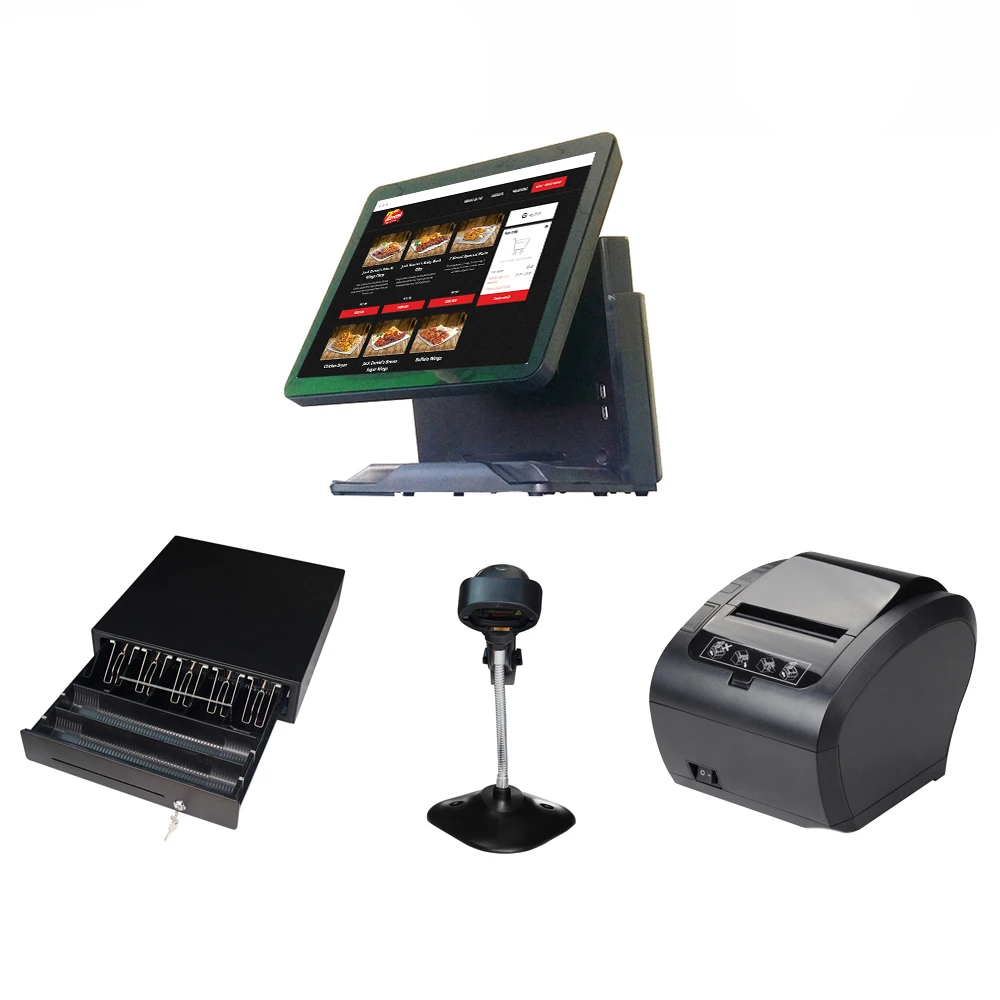 

Nice 15 inch touch capacitive screen cash register pos a set of touch pos terminal for Restaurant