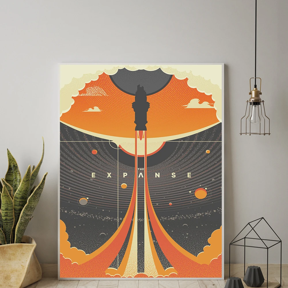 The Expanse Space Travel Universal Posters and Prints Canvas Painting Wall Art Pictures for Living Room Home Decoration