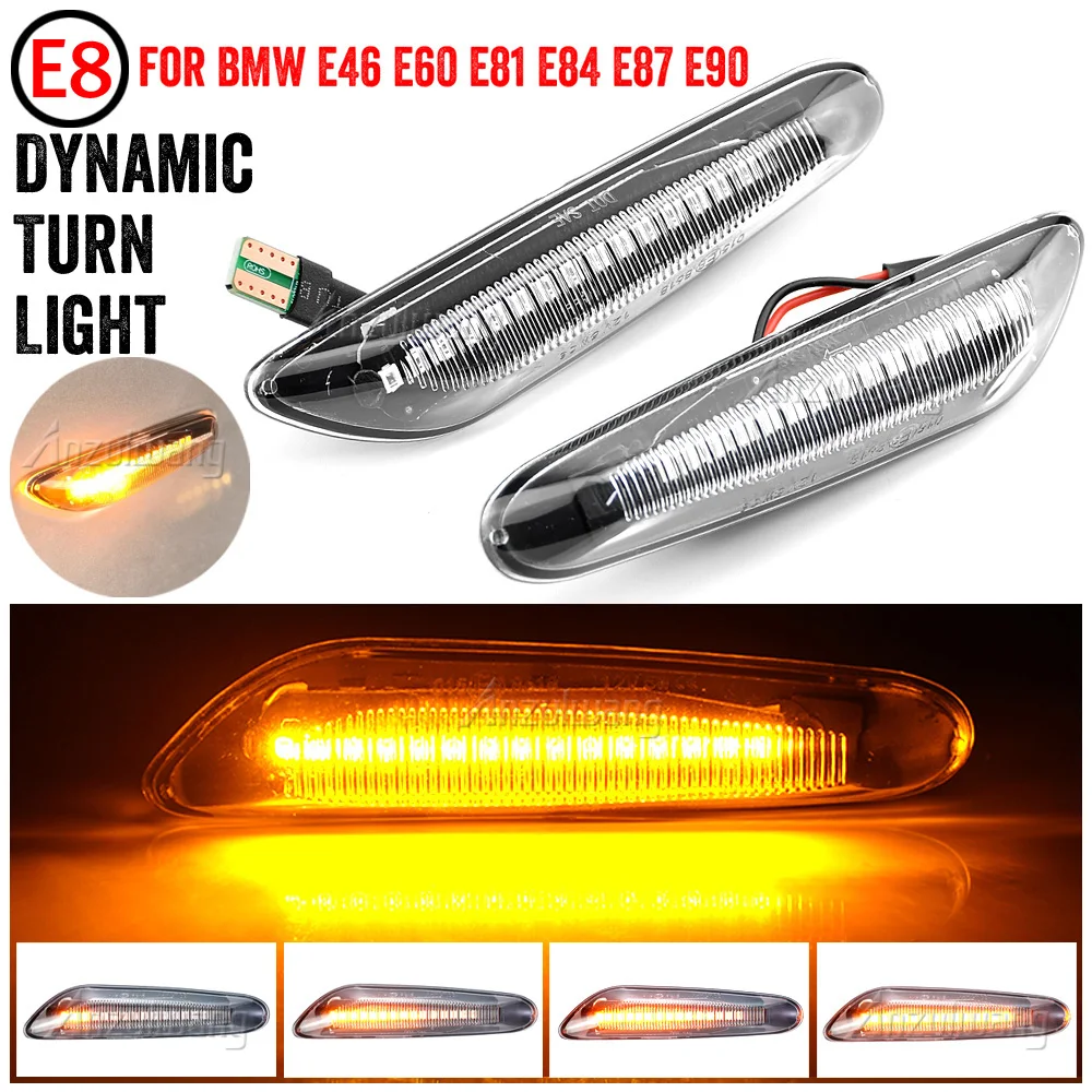 

2 pieces Led Dynamic Side Marker Turn Signal Light Indicator Blinker Lamp Signal Lamp For BMW E90 E91 E92 E93 E60 E87 E82 E46